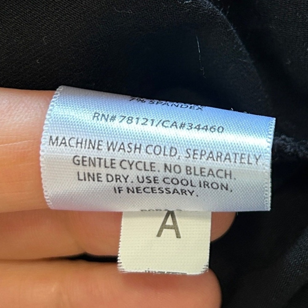 Eileen Fisher System Black Knit Dress Size XS Ribbon Detail Minimalist Capsule - Picture 6 of 6